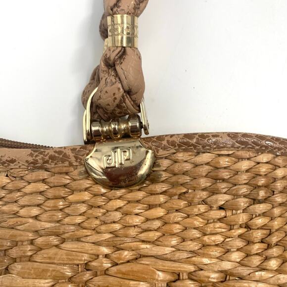 Viintage Pier Giorgio Straw  Coastal Grandma 3 Tone Handbag Made In Italy - Picture 12 of 14